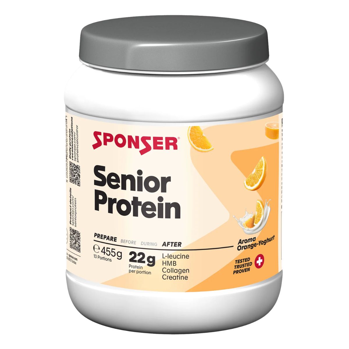Sponser Senior Protein Pulver 455 g Orange Yoghurt
