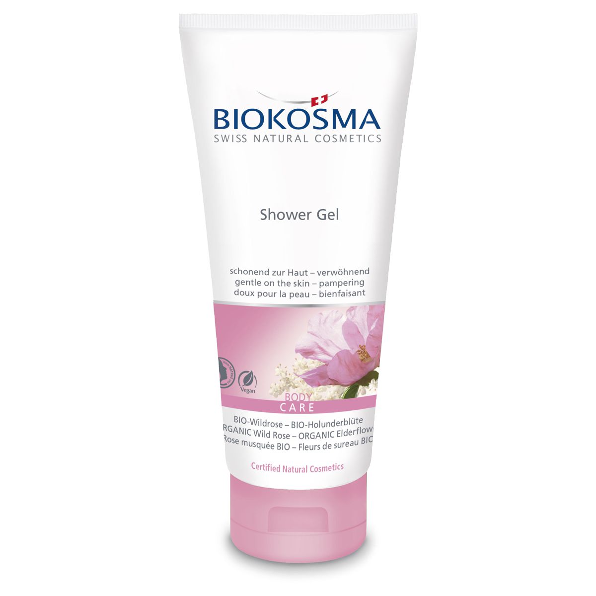 BIOKOSMA Shower Gel BIO-Wildrose Holunderblüten 200 ml