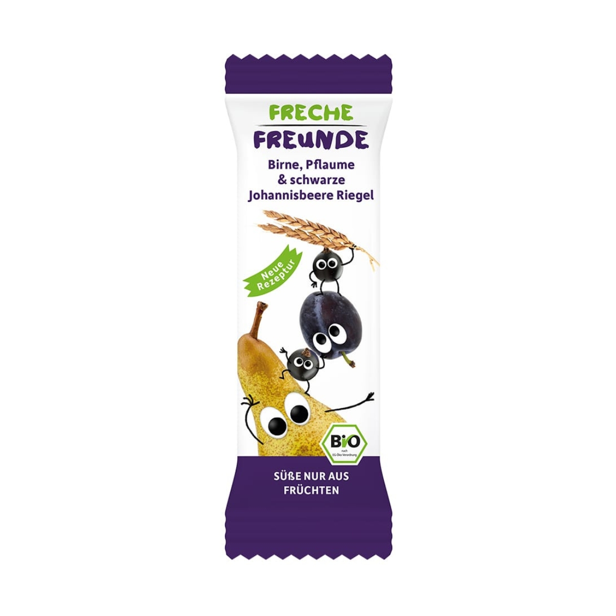 Freche Freunde Getreideriegel Birne, Pflaume und schwarze Johannisbeere 4 x 23 g