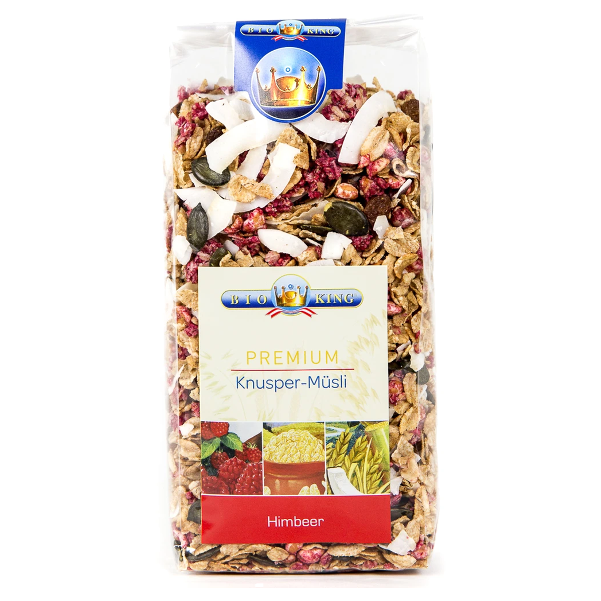 Bioking Premium Knuspermüesli Himbeer Bio 375 g