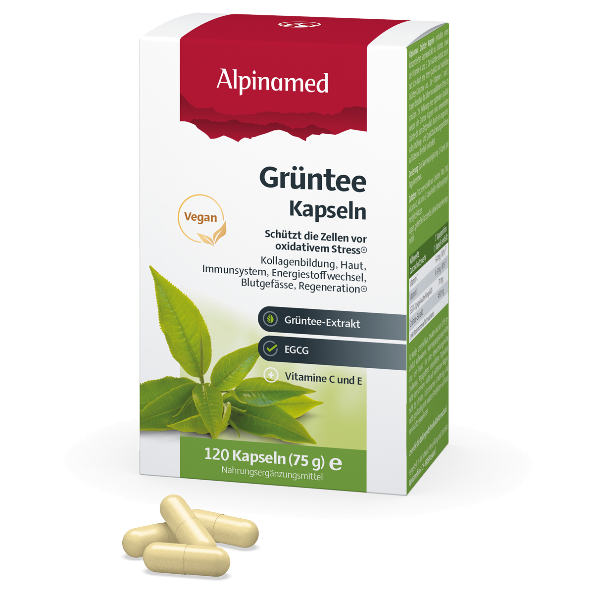 Alpinamed Grüntee Kapseln 120 Stück Alpinamed Grüntee Kapseln 120 Stück