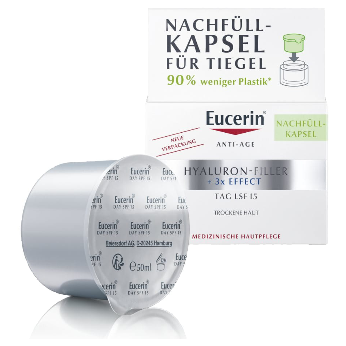Eucerin Hyaluron-Filler Tag LSF15 Refill 50 ml