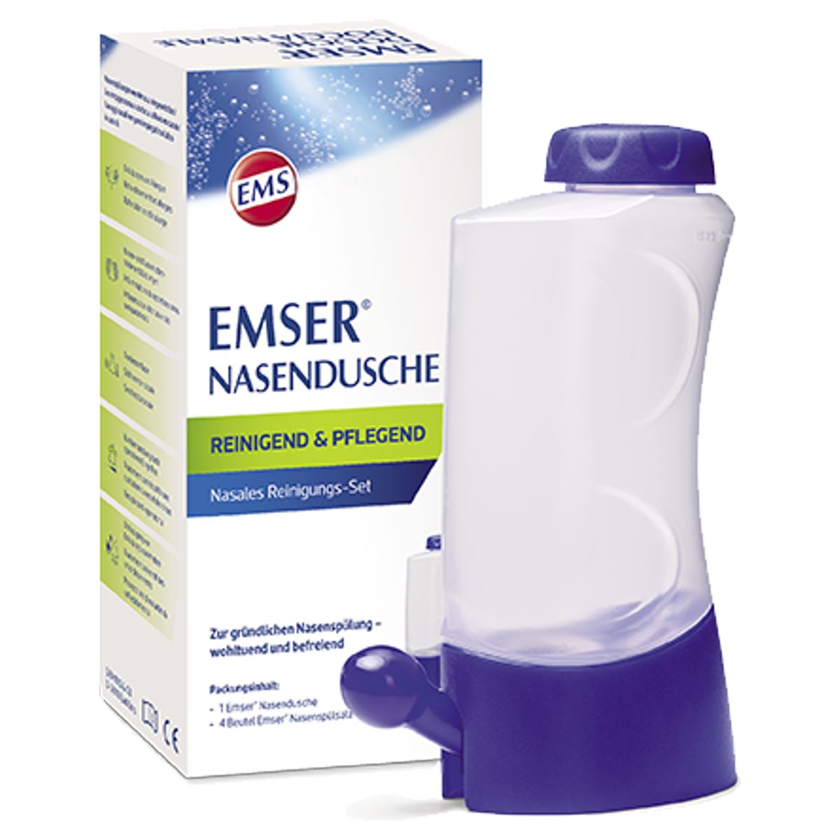 Emser Nasendusche + 4 Beutel Nasenspülsalz Emser Nasendusche + 4 Beutel Nasenspülsalz