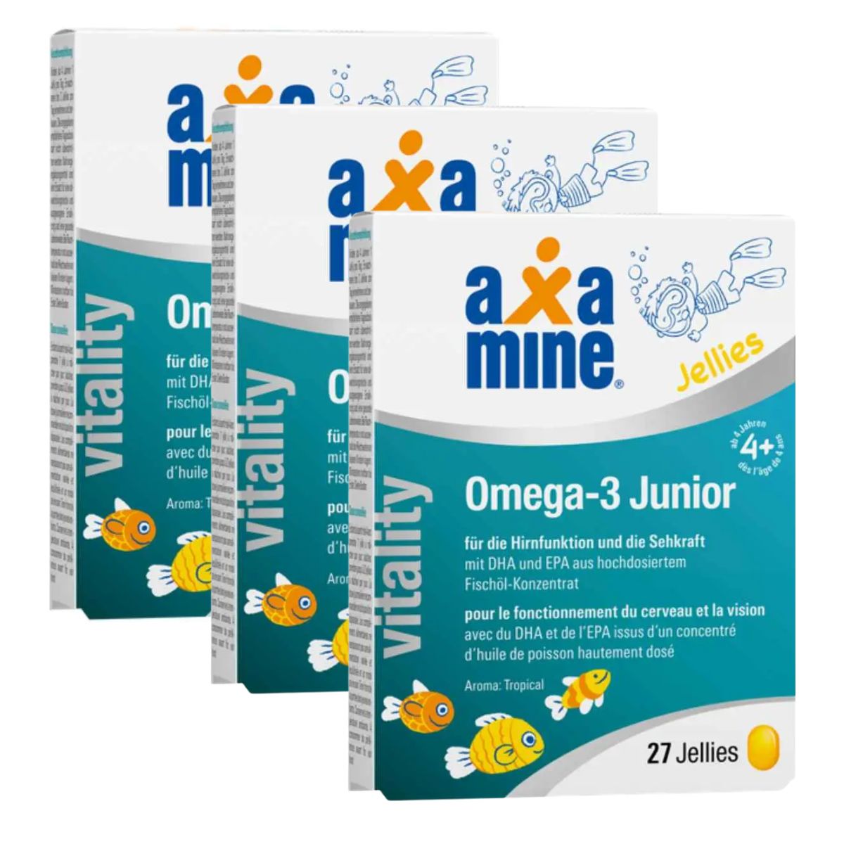 Axamine vitality Omega-3 Junior 3 x 27 Jellies