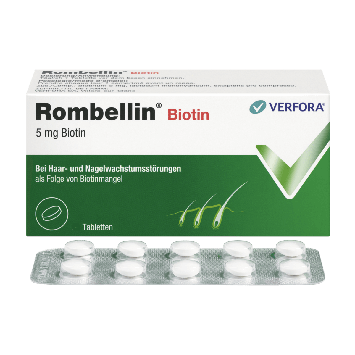ROMBELLIN Tabl 5 mg Biotin 100 Stück