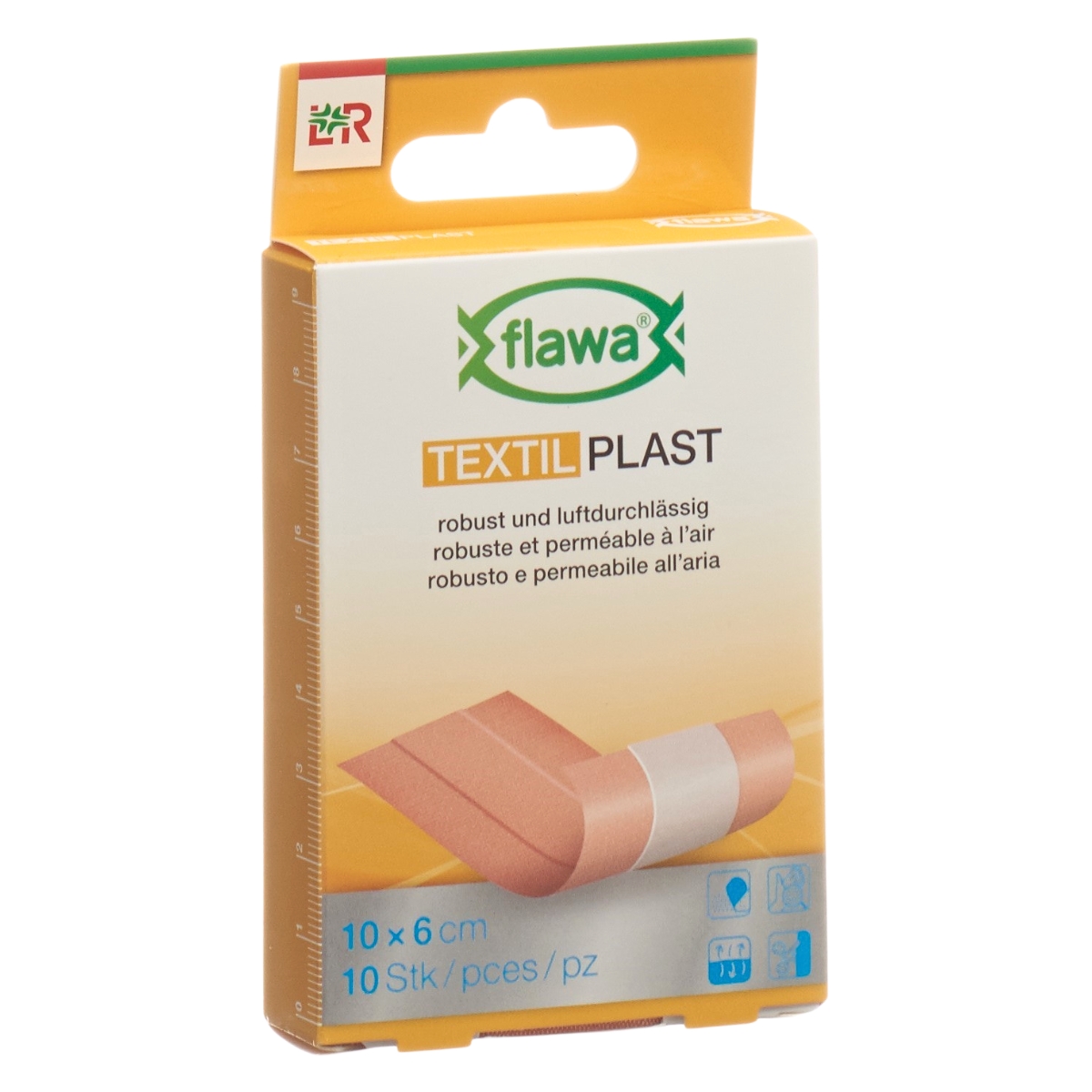 Flawa Textil Plast Schnellverband 6 x 10 cm 10 Stück