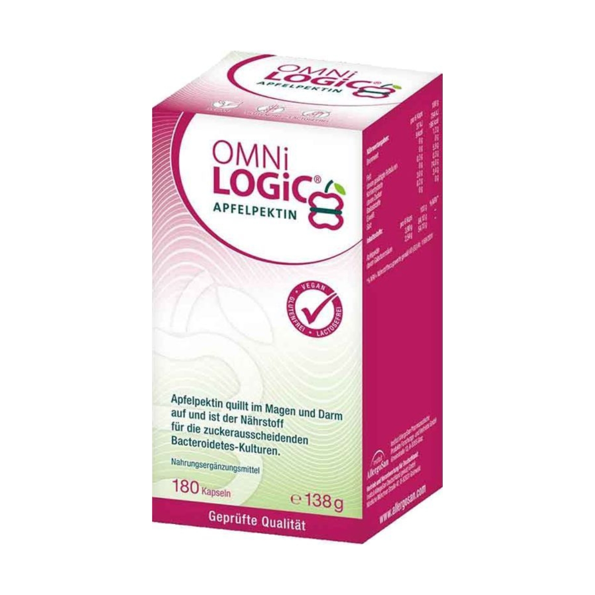 OMNI-LOGIC Apfelpektin Kapseln 180 Stück OMNI-LOGIC Apfelpektin Kapseln 180 Stück