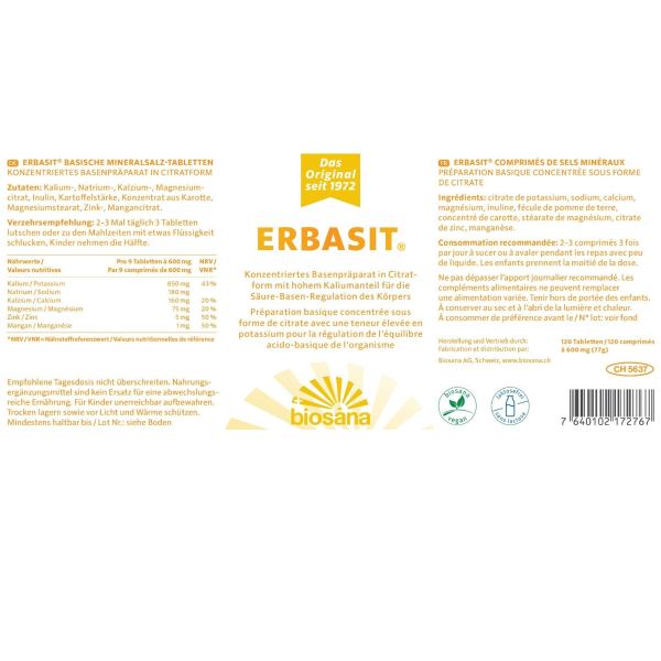 Biosana Erbasit konzentriertes Basenpräparat - Säure-Basen - kaufen ...