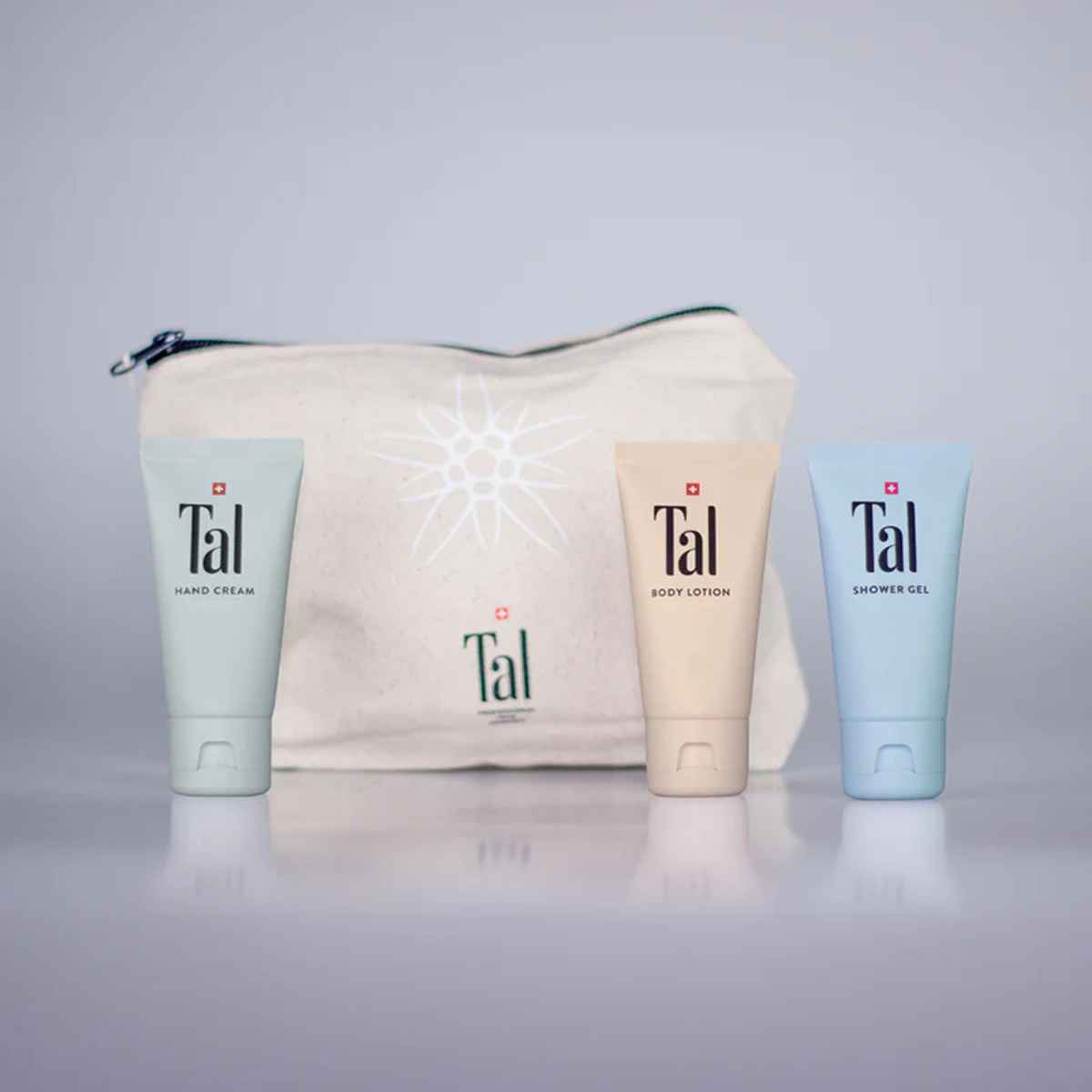 Tal Travel Set – Handcreme, Body-Lotion und Duschgel in Reisegrösse