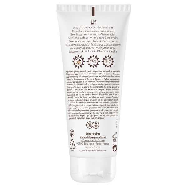 Avène Sonnenmilch LSF 50+ – 100 Ml, Für Empfindliche Haut, Wasserfest, Dermatologisch Getestet