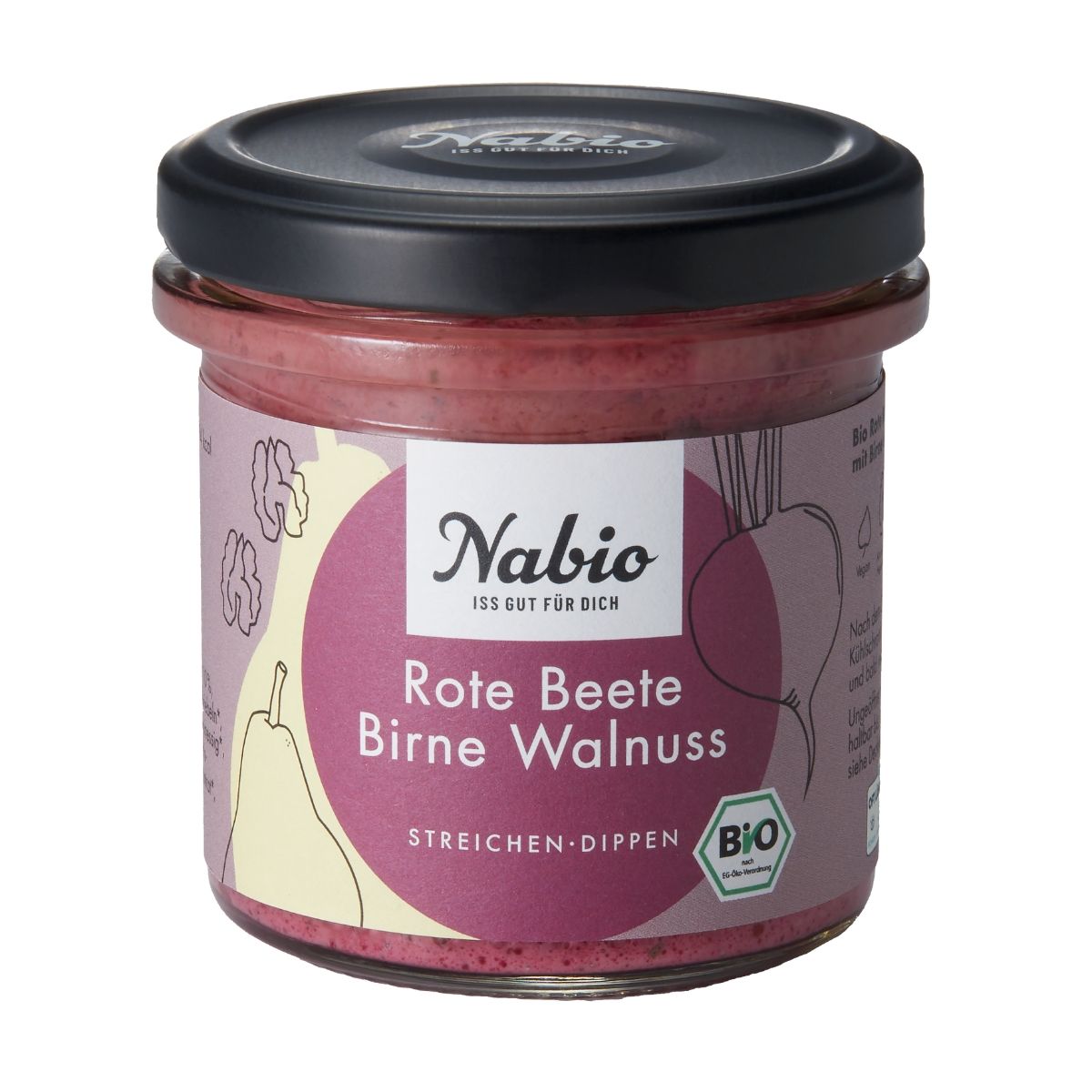 Nabio Aufstrich Rote Beete Birne Walnuss - gesunder Brot Aufstrich ...